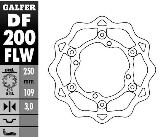 KX 250 F (2006 - 2014) float wave brake rotor | GALFER