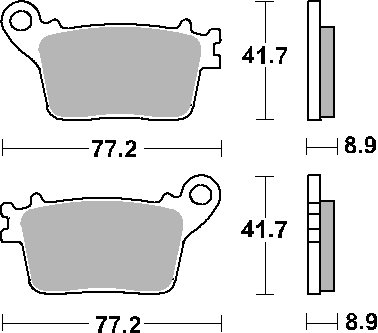 ZX 10 RR NINJA (2017 - 2023)  sbs brakepads ceramic | SBS