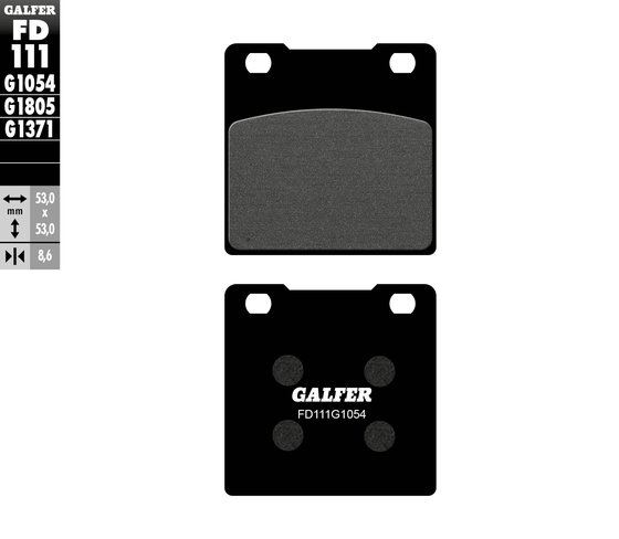 ZZ R 1100 (1993 - 2001) semi-metal brake pad | GALFER