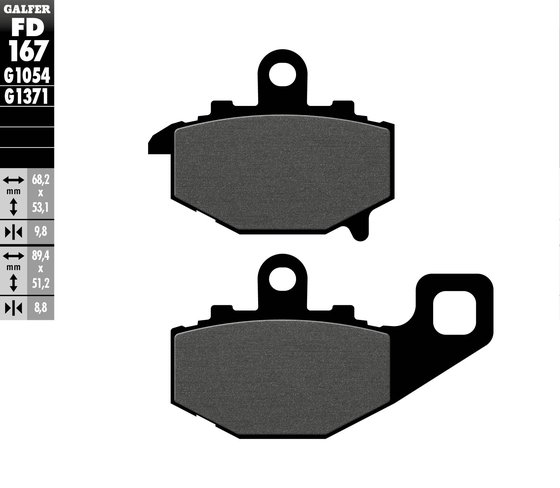 ER 6 F (2006 - 2016) semi-metal brake pad | GALFER