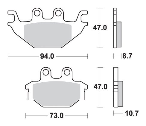 KVF 300 (2013 - 2017) brakepads sintered offroad | SBS