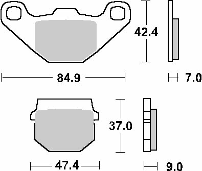 KXT 250 TECATE (1984 - 1984) brakepads sintered offroad | SBS