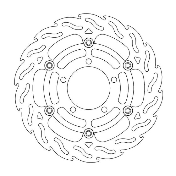 ZX 6R NINJA 636 (2003 - 2004) street front right brake disk flame floating for optimal cooling and resistance | MOTO-MASTER