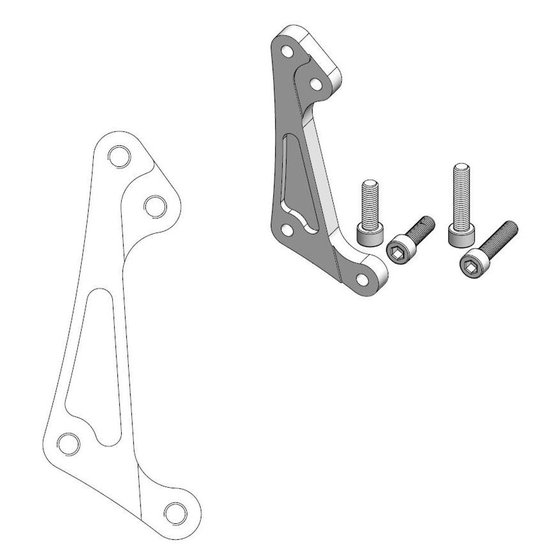 KDX 200 (1995 - 2006) brake caliper relocation bracket | MOTO-MASTER