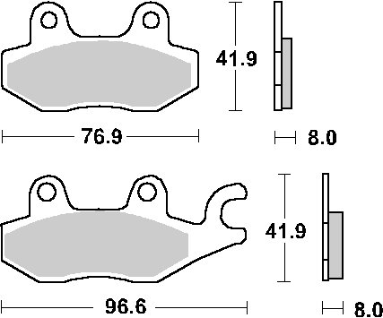 EX 250 R NINJA (2008 - 2020) brakepads ceramic | SBS