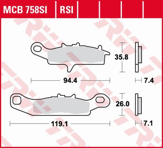 KVF 700 PRAIRIE (2004 - 2006) sintered metal offroad brake pad | TRW