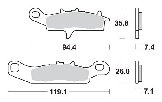 KVF 700 PRAIRIE (2004 - 2013)  sbs brakepads sintered offroad | SBS